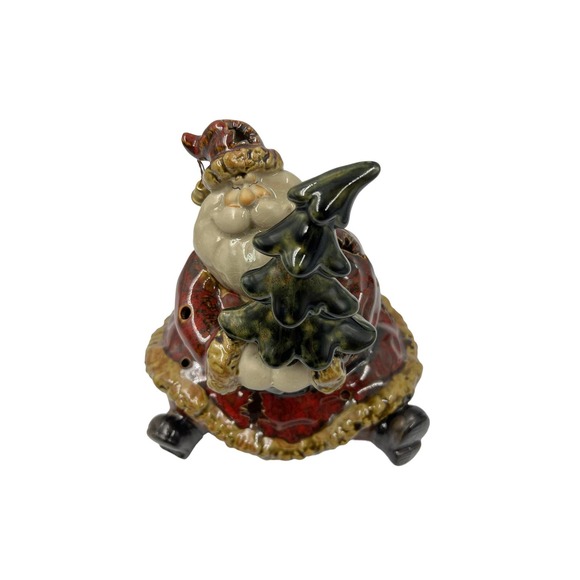 Santa and Christmas tree tea light candle holder - Picture 3 of 9